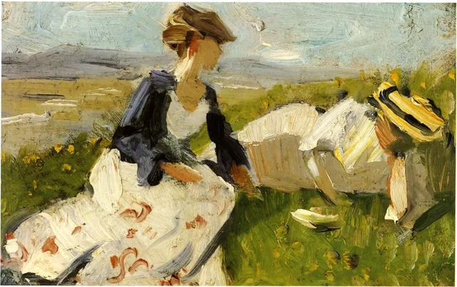 Two Women on the Hillside