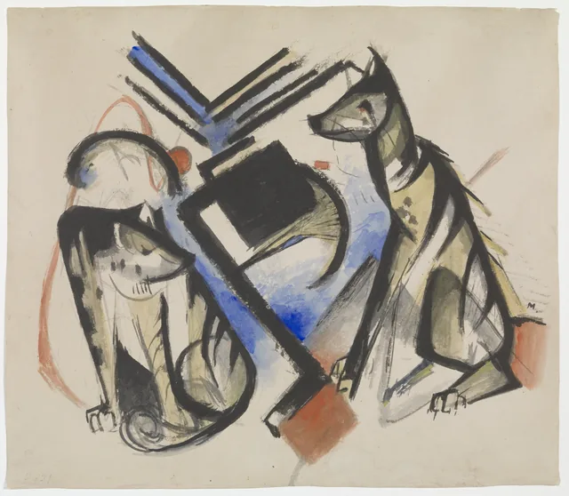 Two Wolves, Franz Marc