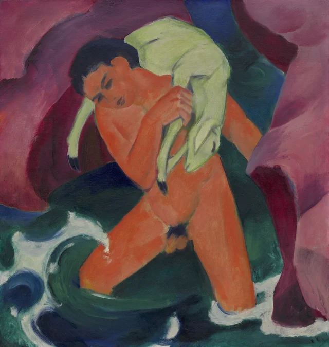 El pastor (Muchacho con cordero), Franz Marc