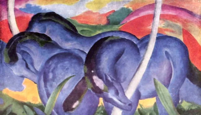 Los grandes caballos azules, Franz Marc