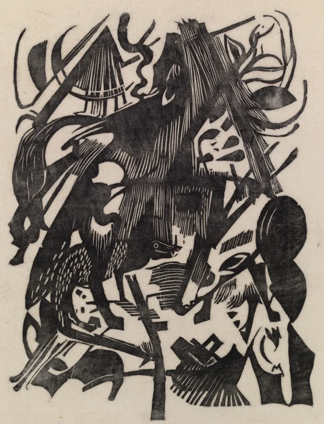 Birth of the Wolves, Franz Marc