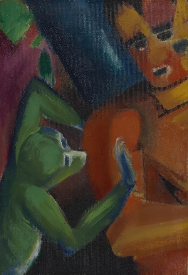 Macaquinho e homem