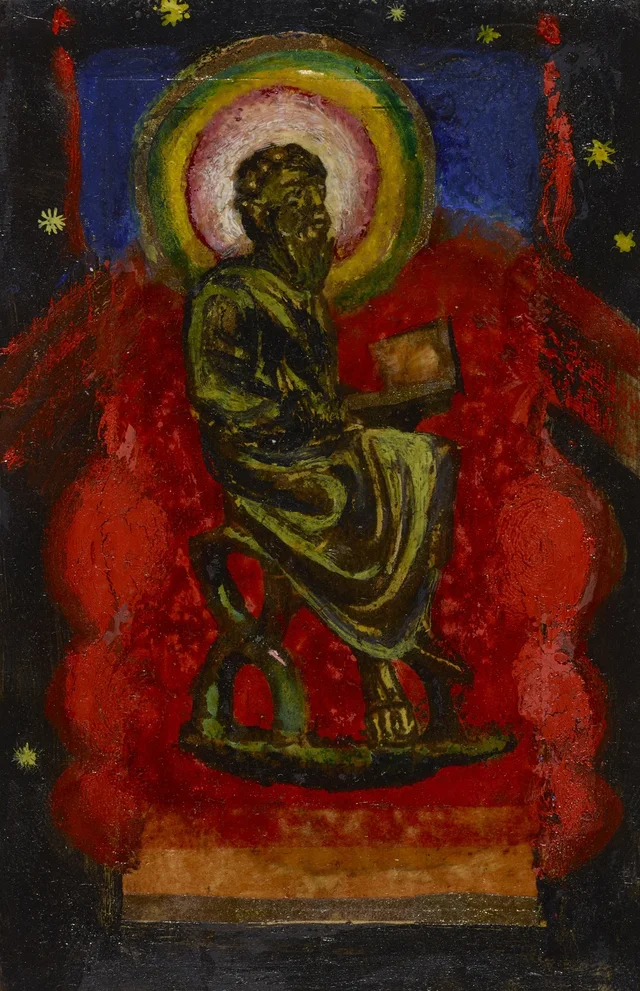 Santo sentado (Santo bizantino), Franz Marc