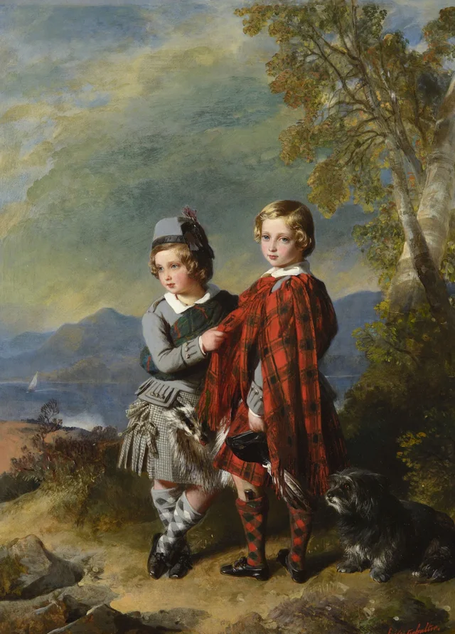 Alberto Eduardo, príncipe de Gales, com o príncipe Alfredo, Franz Xaver Winterhalter