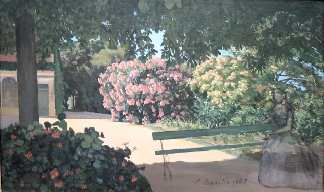 Las adelfas (La terraza de Méric), Frédéric Bazille
