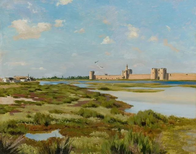 Las murallas de Aigues-Mortes, Frédéric Bazille