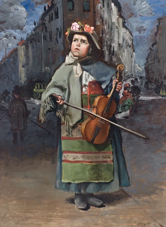 Pequeña cantante callejera italiana, Frédéric Bazille