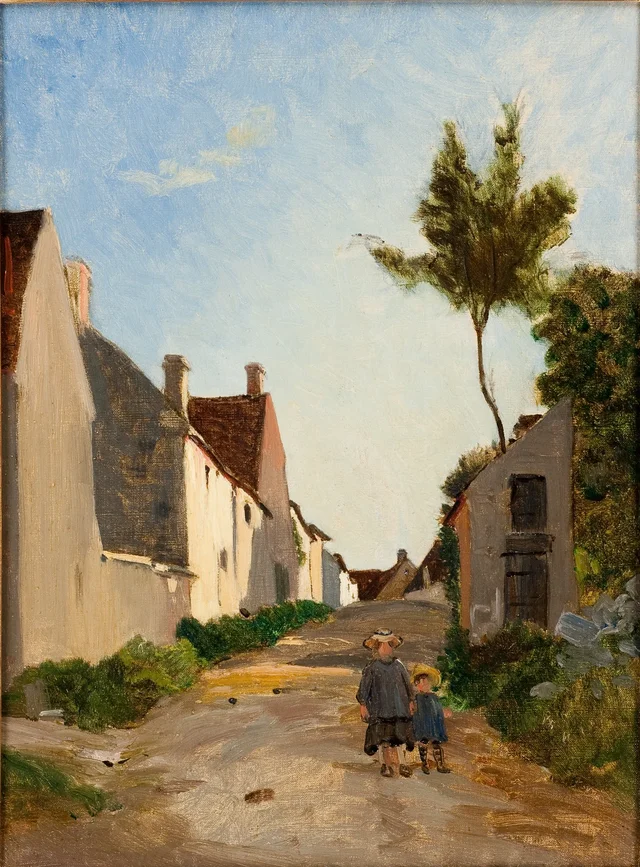 Calle de pueblo, Chailly, Frédéric Bazille