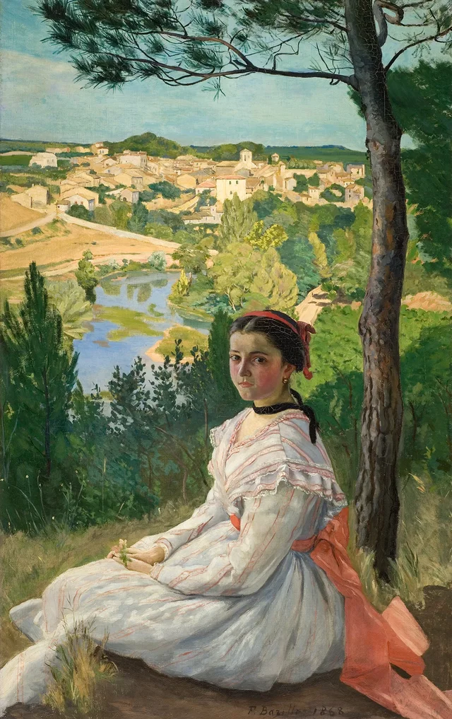Vista de un pueblo, Frédéric Bazille