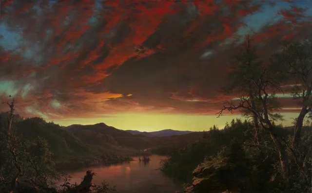 Crépuscule dans la nature sauvage