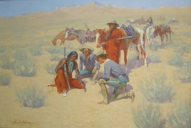 The Map in the Sand, Frederic Remington