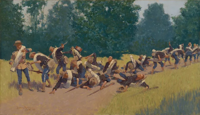 The Scream of Shrapnel at San Juan Hill, Frederic Remington