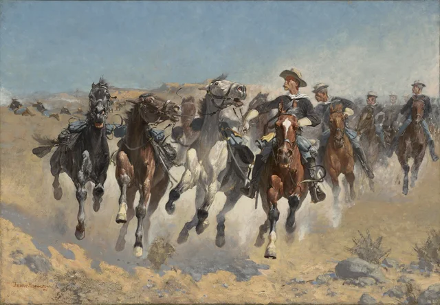 Dismounted: The Fourth Troopers Moving the Led Horses, Frederic Remington