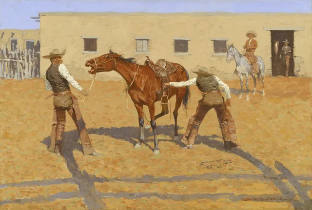 His First Lesson, Frederic Remington