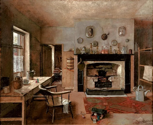 A cozinha da antiga padaria de King Street, Frederick McCubbin