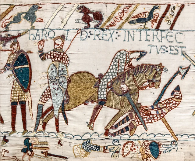 Tapiz de Bayeux, escena 57: la muerte del rey Harold, anonyme