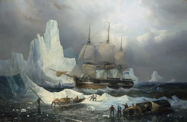 El Erebus entre los hielos, 1846, François Musin
