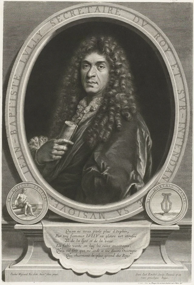 Portrait de Jean-Baptiste Lully, Jean-Louis Roullet, d'après Paul Mignard