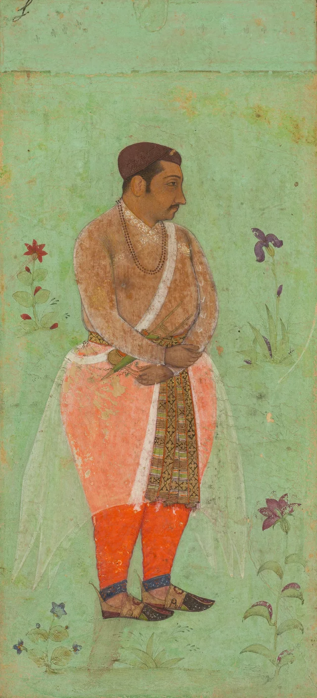 Portrait of Suraj Singh Rathor, Raja of Marwar and Maternal Uncle of Shah Jahan: A Page from the Prince Khurram Album