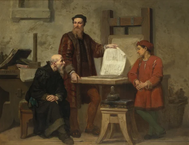 L'Invention de l'imprimerie (ou Gutenberg au travail)