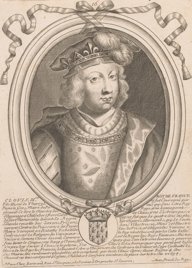 Portrait de Clovis IV (« Clovis III » dans la numérotation ancienne)
