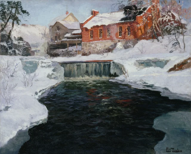 A nova fábrica em Lillehammer, Frits Thaulow