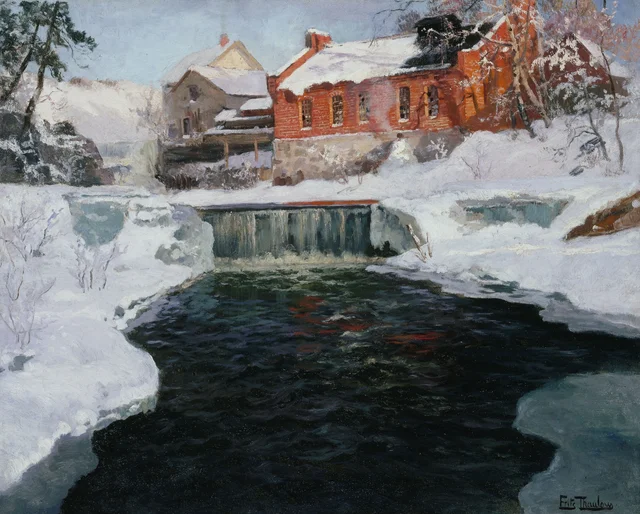 La nueva fábrica en Lillehammer, Frits Thaulow