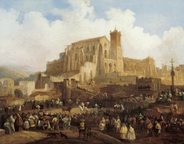 Bullfight in Guadalajara, Genaro Pérez Villaamil