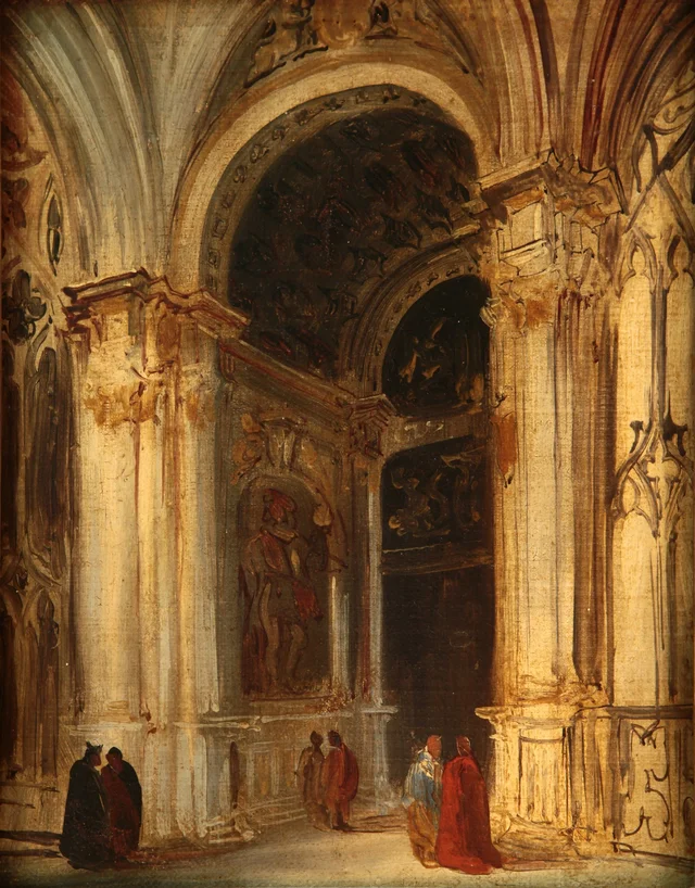 Church Interior, Genaro Pérez Villaamil