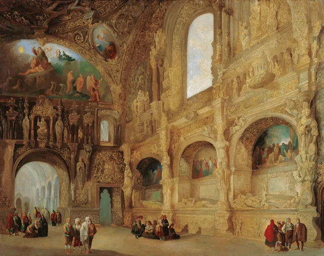 The Benavente Chapel at Medina de Rioseco, Genaro Pérez Villaamil