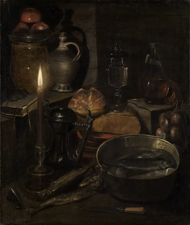 Garde-manger à la lueur d'une bougie