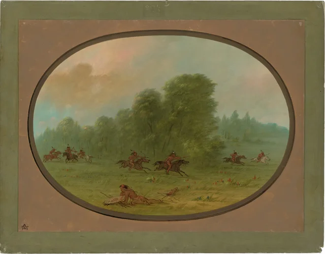 Battle between the Jiccarilla Apachees and Camanchees