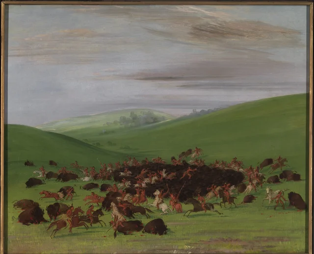 Buffalo Chase, a Surround by the Hidatsa