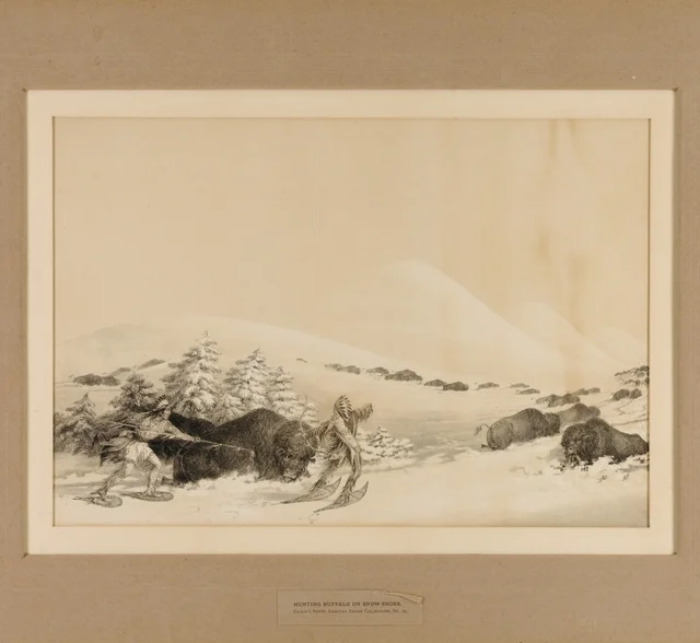 Hunting Buffalo on Snow--no. 15