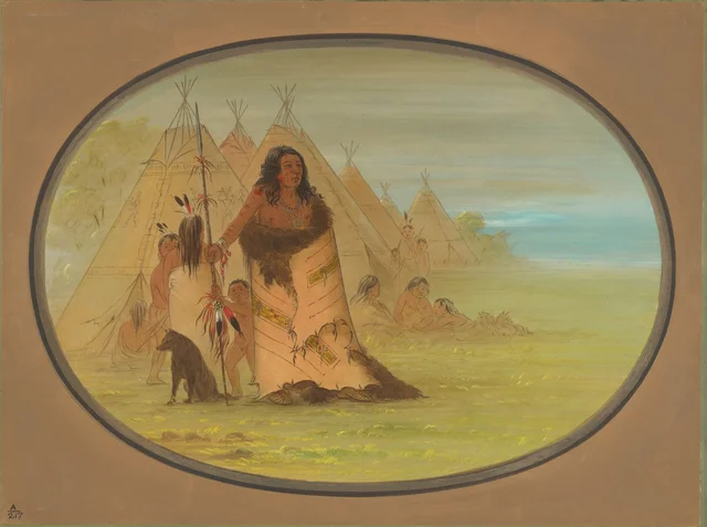 Puncah Chief Surrounded by His Family