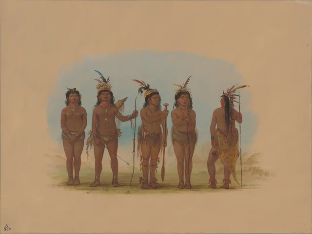 5人のカリブ族のインディアン