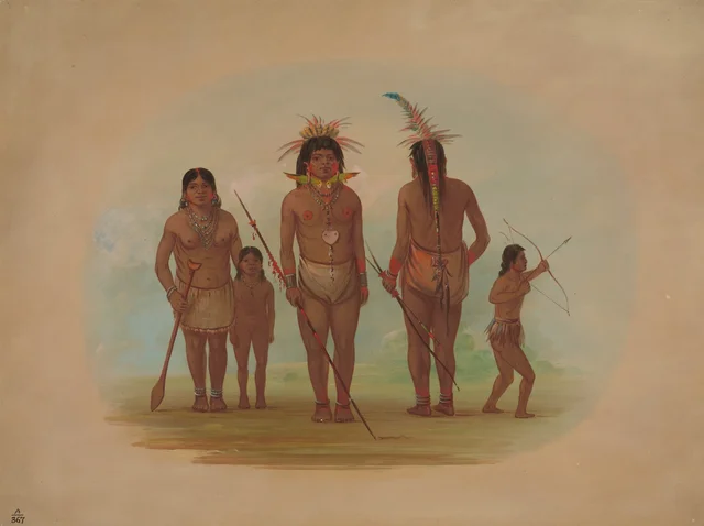 5人のイキト族のインディアン
