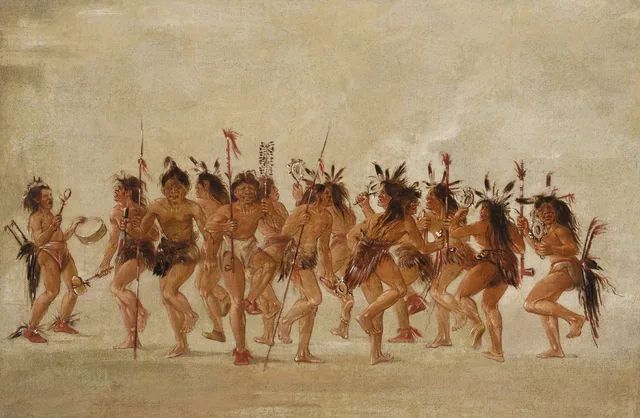 Beggar's Dance, Mouth of Teton River, George Catlin