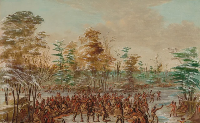 De Tonty Suing for Peace in the Iroquois Village. January 2, 1680