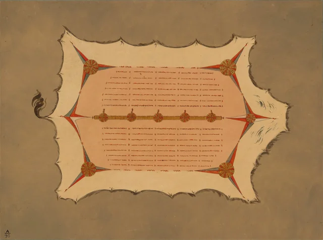 Facsimile of a Sioux Robe with Porcupine Quills