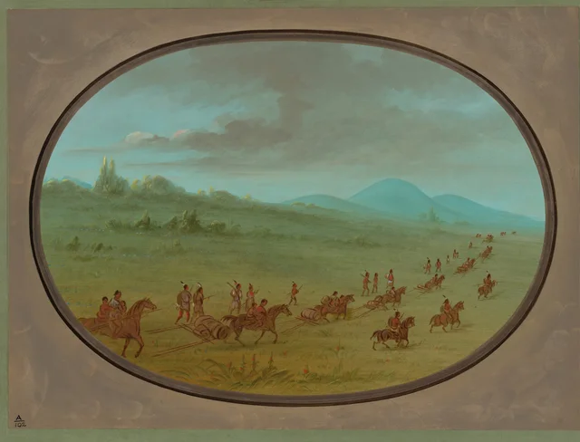 Halsey's Bluff - Sioux Indians on the March