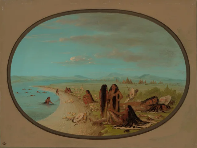 Crow Warriors Bathing