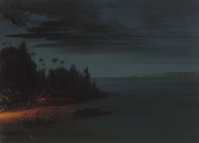 Spearing by Torchlight