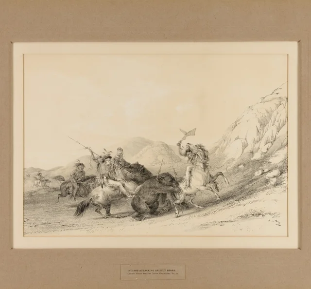Indians Attacking Grizzly Bears--no. 19