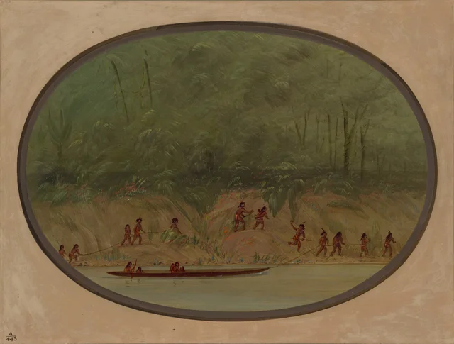 Índios lengua subindo as corredeiras do Rio Uruguai
