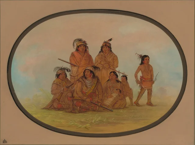 Índios seminoles prisioneiros no Forte Moultrie