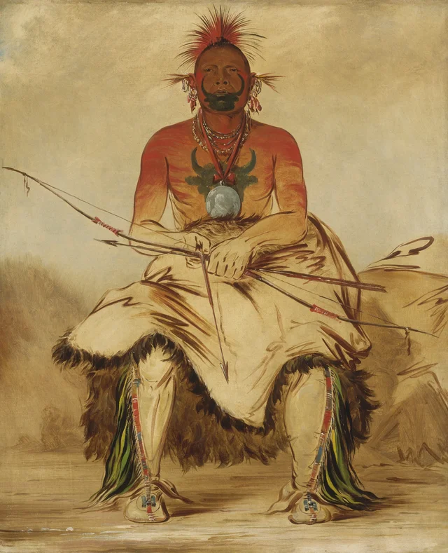 La-dóo-ke-a, Toro Bisonte, un gran guerrero pawnee, George Catlin