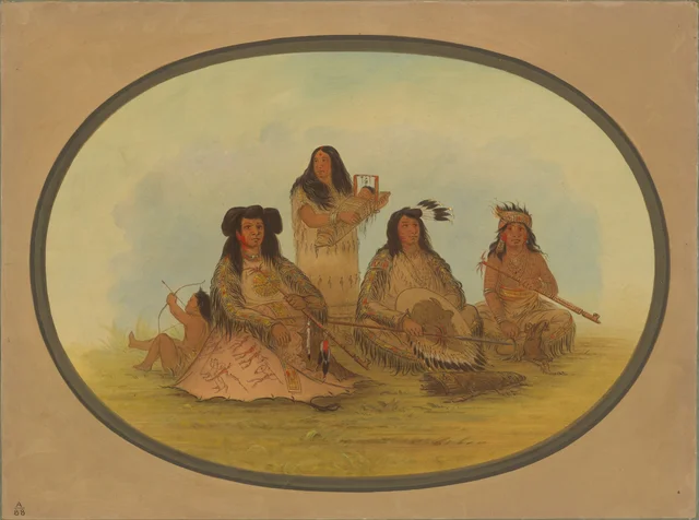 The Sioux Chief with Several Indians