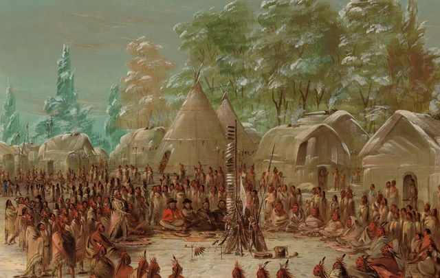 La Salle's Party Feasted in the Illinois Village. January 2, 1680