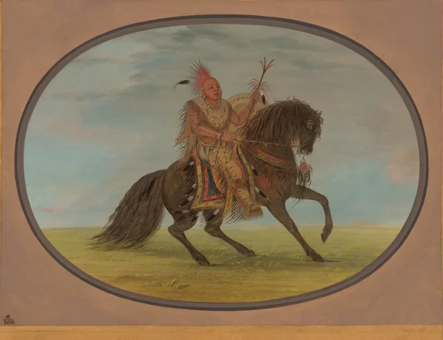 A Raposa Corredora sobre um belo cavalo - sauk